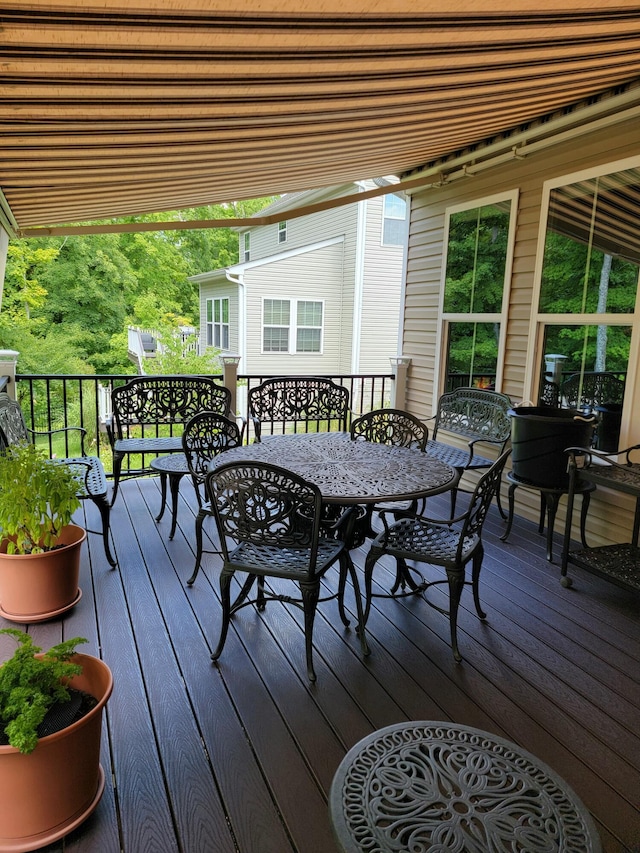 view of wooden terrace