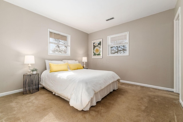 bedroom with carpet