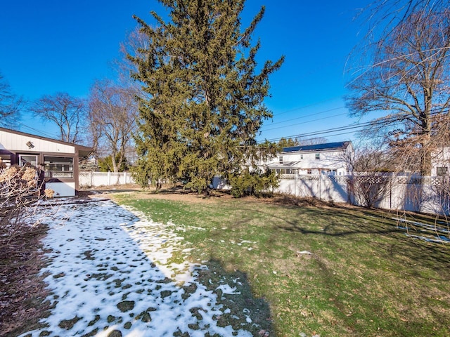 view of snowy yard