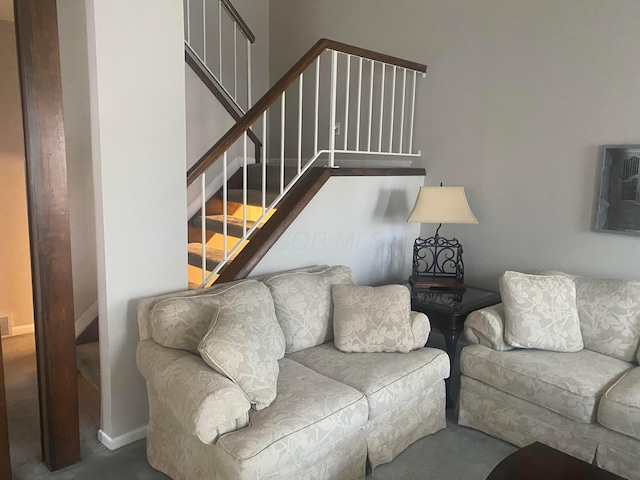 view of carpeted living room