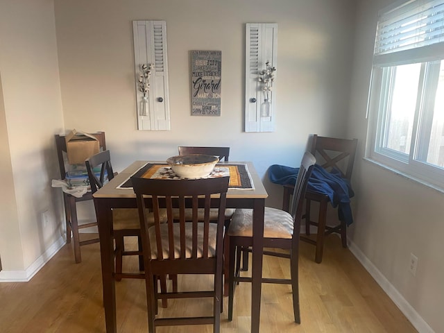 dining room with hardwood / wood-style floors