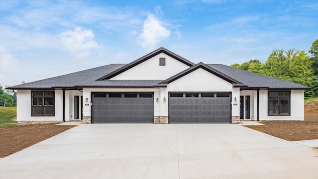 view of front of home featuring a garage