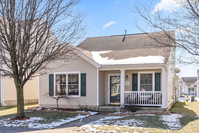 bungalow-style home featuring a porch