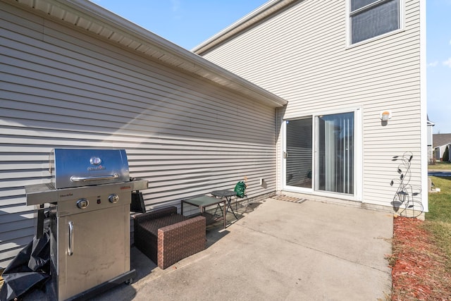 view of patio / terrace featuring a grill