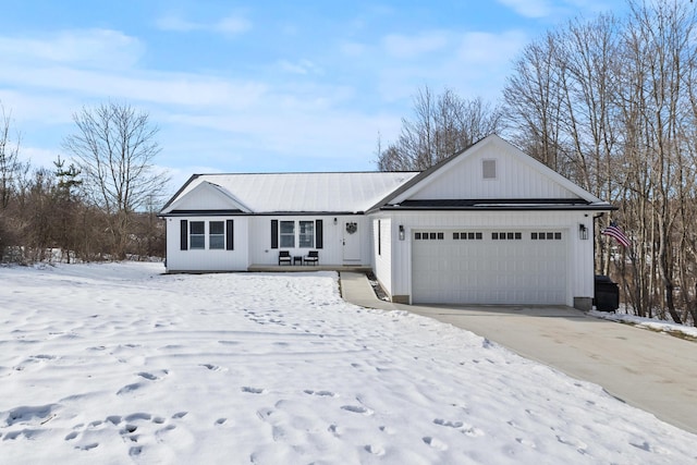 ranch-style home with a garage