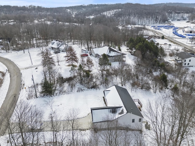 view of snowy aerial view