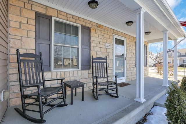 view of patio / terrace with a porch