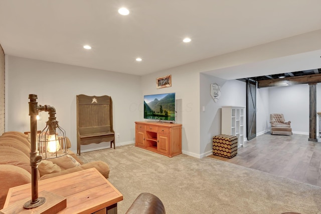 view of carpeted living room