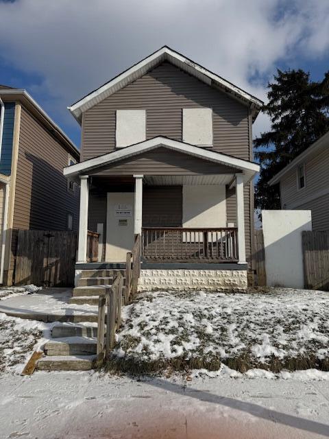 view of front of house with a porch