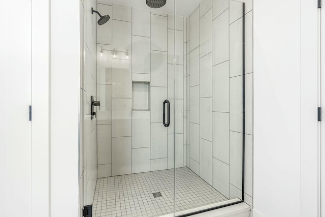 bathroom featuring walk in shower