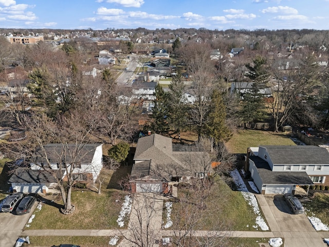 drone / aerial view featuring a residential view