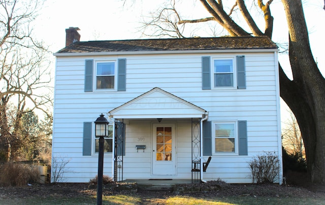 view of colonial-style house