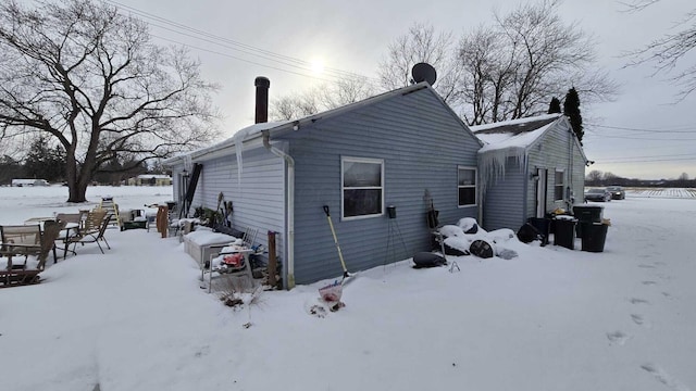 view of snowy exterior