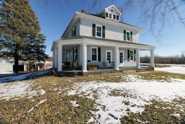 view of front of home with a porch