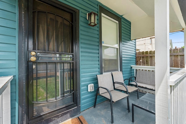 view of doorway to property