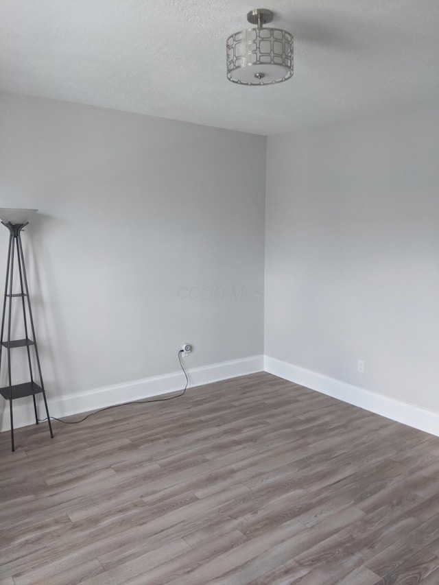 empty room featuring wood-type flooring