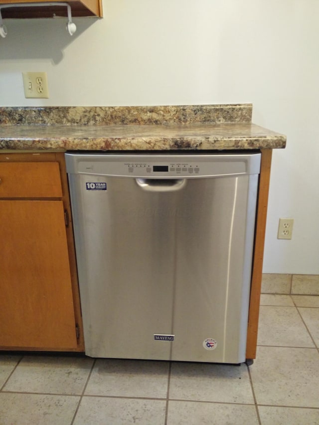 details with stainless steel dishwasher