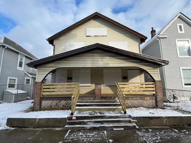 view of front of home with a porch