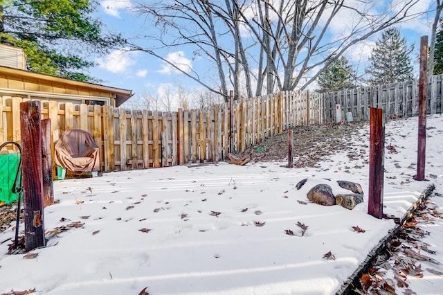 view of snowy yard