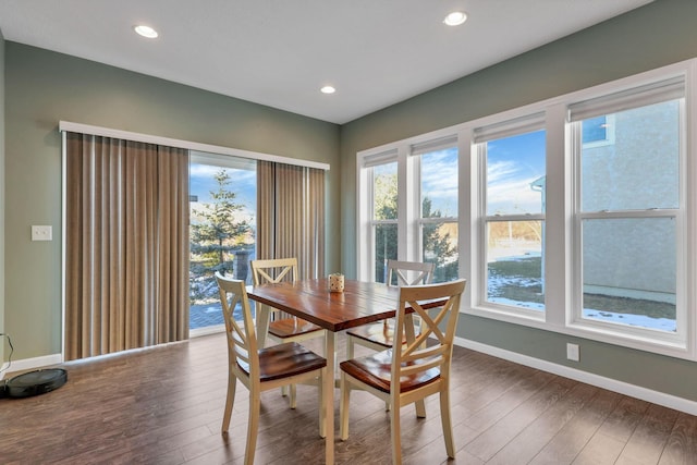 dining room featuring dark hardwood / wood-style floors