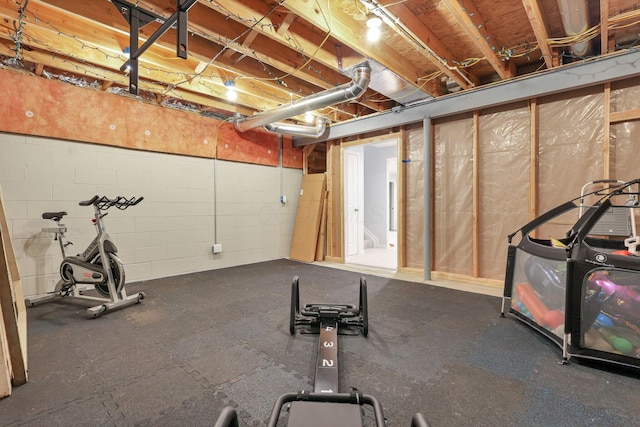 view of workout area