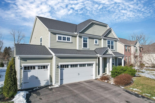 view of front facade featuring a garage