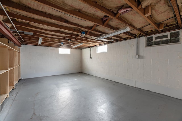 view of basement
