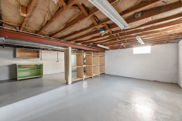 view of basement