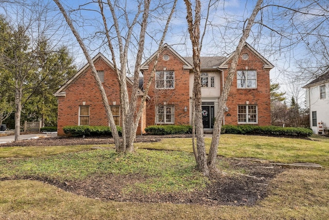 view of front property with a front lawn