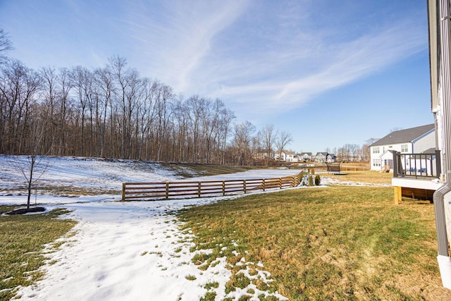 view of snowy yard