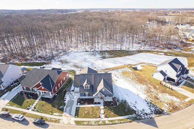 view of snowy aerial view