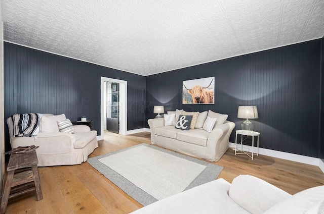 living room featuring wood-type flooring