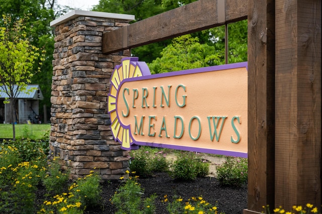 view of community sign