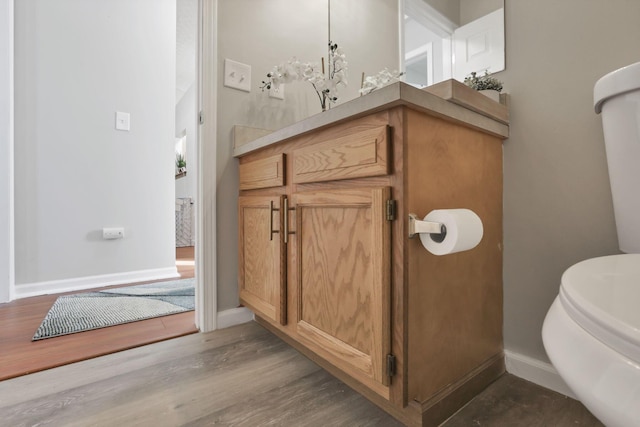 bathroom featuring hardwood / wood-style flooring