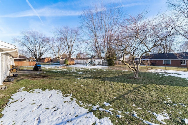 view of snowy yard