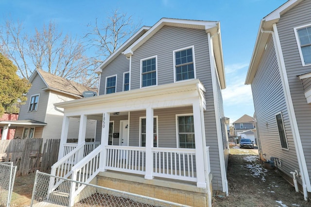 view of front of house with a porch