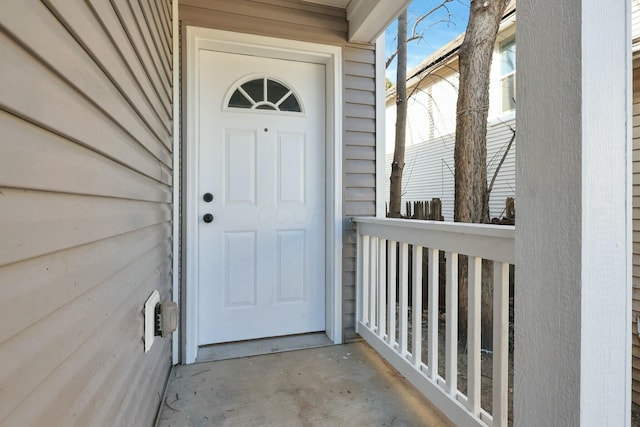 view of doorway to property