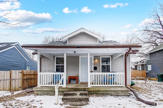 bungalow-style home featuring a porch