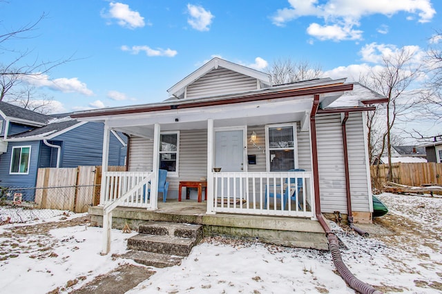 bungalow-style home with a porch