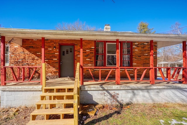 exterior space featuring a porch