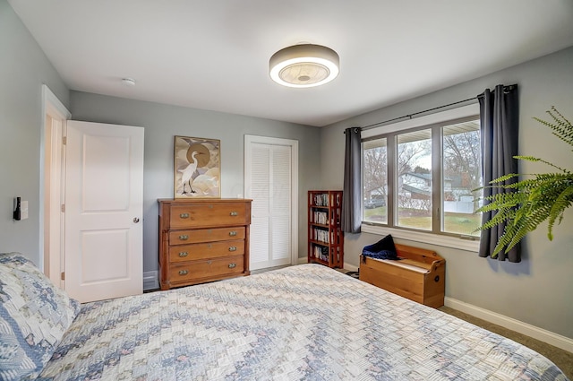 bedroom with a closet