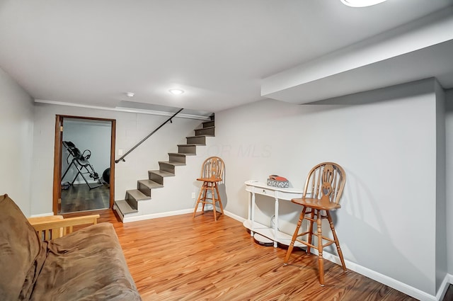 interior space with wood-type flooring