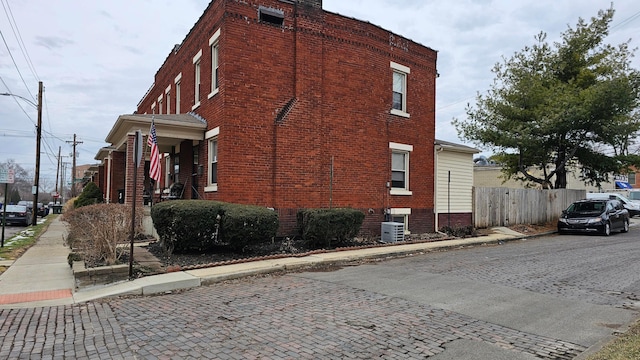 view of home's exterior with central air condition unit