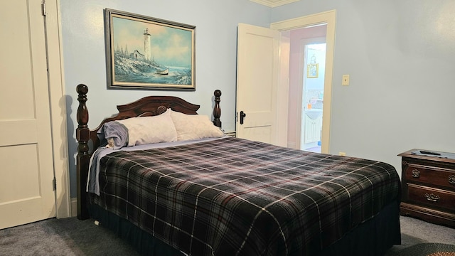 view of carpeted bedroom