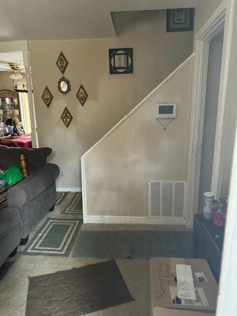 view of carpeted living room