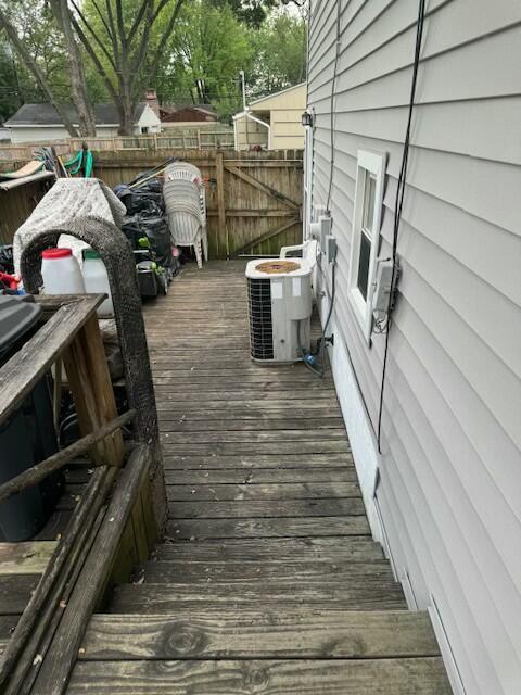 deck featuring cooling unit