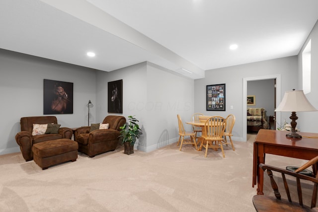 view of carpeted living room