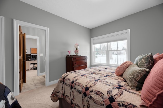 view of carpeted bedroom