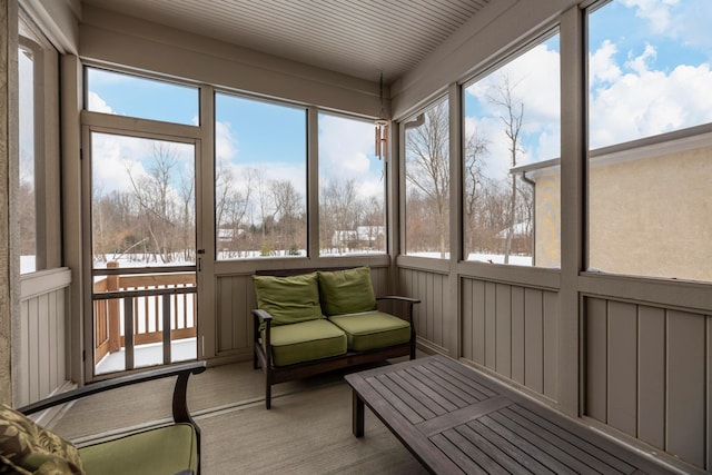 view of sunroom