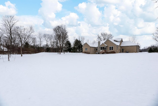 view of snowy yard